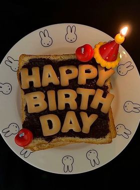 三明治面包蛋糕樱桃生日蜡烛创意蜡烛可爱网红小帽子蜡烛生日道具