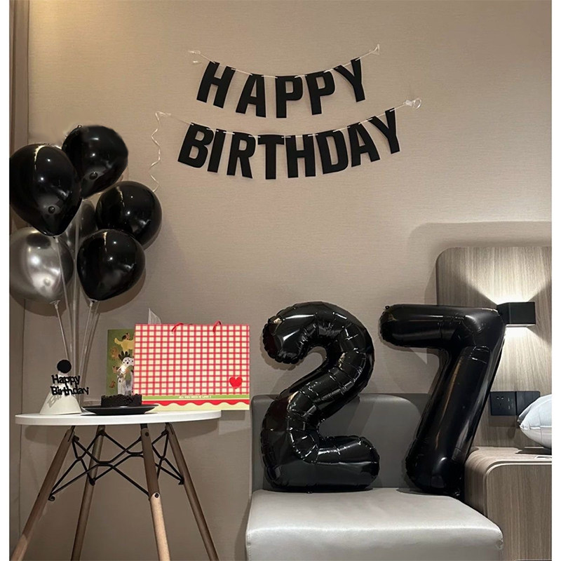 儿童生日装饰场景布置男孩女孩黑色气球周岁快乐派对背景拍照道具,节庆用品/礼品,装扮布置套餐,淘宝优惠券,粉丝福利购,淘宝优惠卷