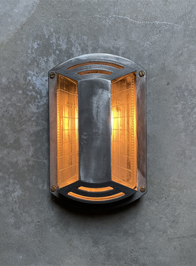 SS太空站复古工业全铝玻璃工作室咖啡馆酒吧餐厅门头招牌led壁灯