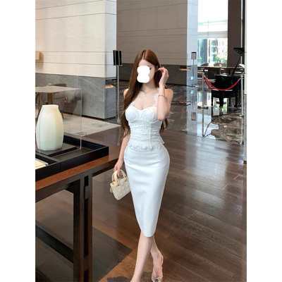 小香风套装女夏季新微胖款高级感气质名媛高端背心半身裙两件套