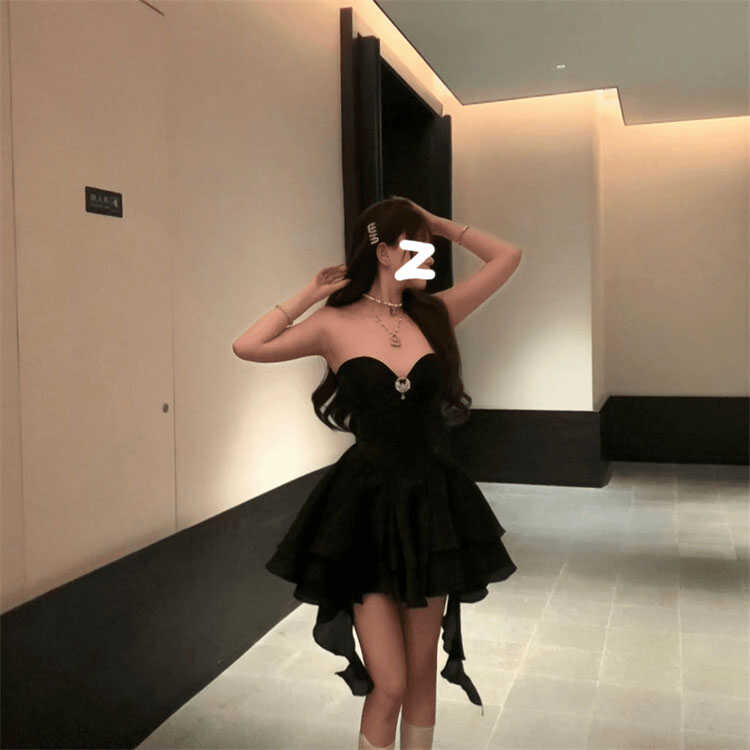 高级感修身显瘦不规则礼服裙