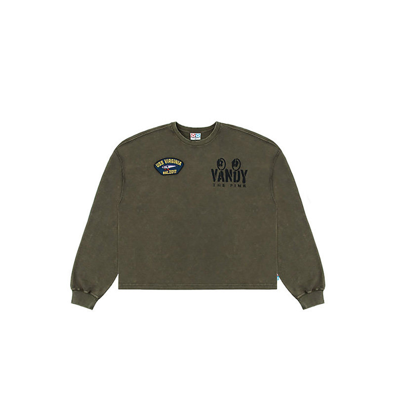 【官方正品】VandyThePink 26SS 橄榄绿军事风长袖T恤 男女同款