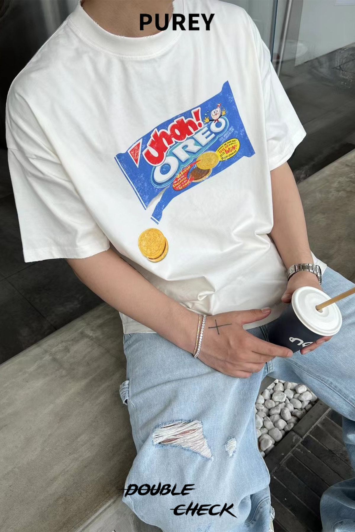 PUREY24ss奥利奥圆领短袖