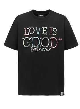 【官方正品】GOODBRAND LOVE IS GOOD 彩色马卡龙珍珠短袖T恤