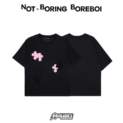 【Not-Boring Boreboi】3D Yarn Cross Tee十字毛线绣片短袖T恤