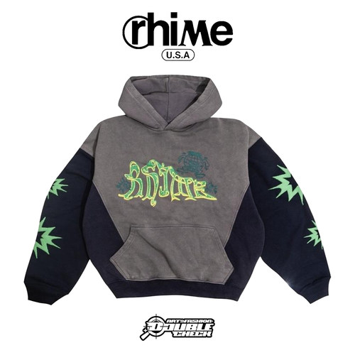 RHIMEUSA拼色连帽卫衣