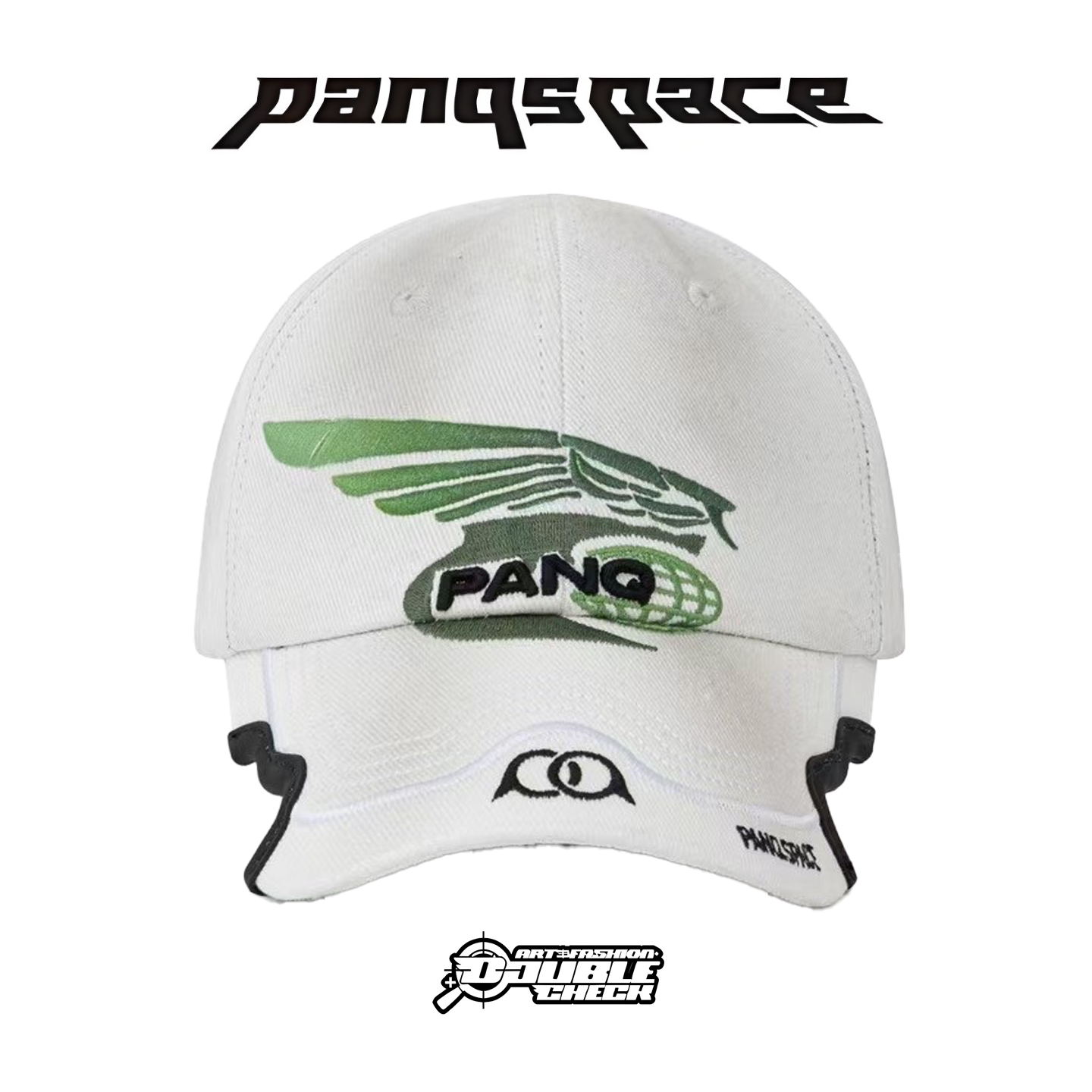 PANQSPACE25ss翅膀刺绣弯檐帽