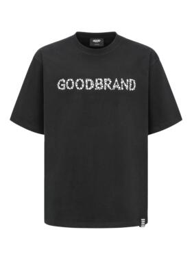 【陆柯燃同款】GOODBRAND 珠片标语logo时尚轻奢短袖T恤 男女同款