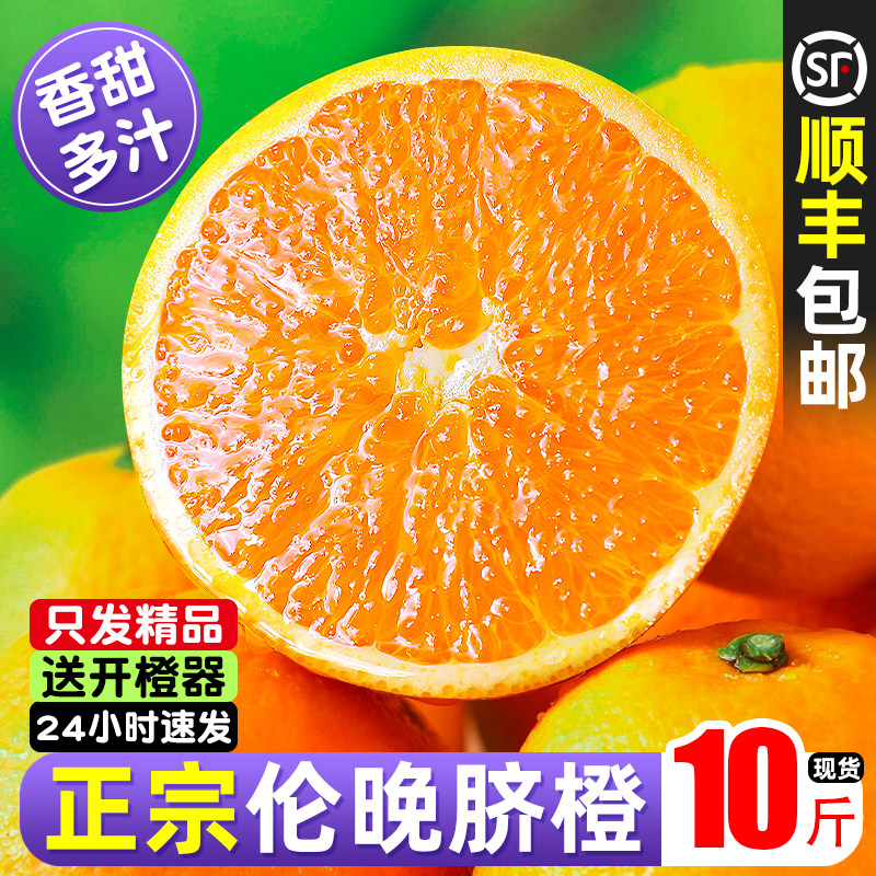 顺丰包邮新鲜正宗伦晚脐橙10斤大果孕妇水果当季整箱甜橙秭归橙子
