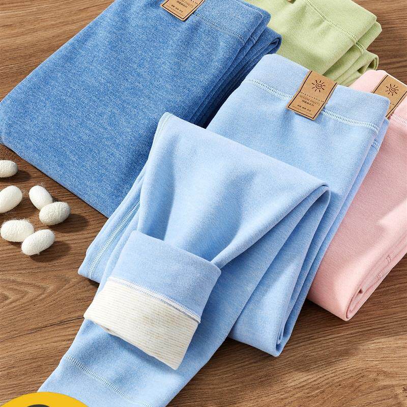 儿童秋裤A类冬季加厚德绒保暖裤男童女童宝宝加绒大童打底毛线裤