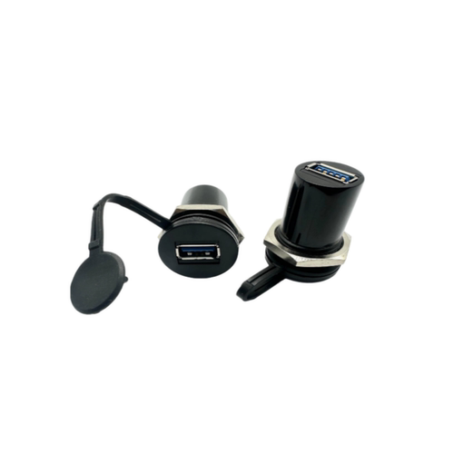 工业面板安装式USB母AB转接器 弯头型USB转接口线束U09AF