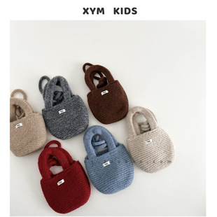 斜挎手提两用～ins儿童egg小标针织包宝宝零钱包简约百搭女童包包