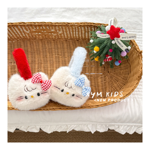 ins蝴蝶结小猫儿童耳罩冬天女宝宝户外防风可爱耳暖女童防冻耳包