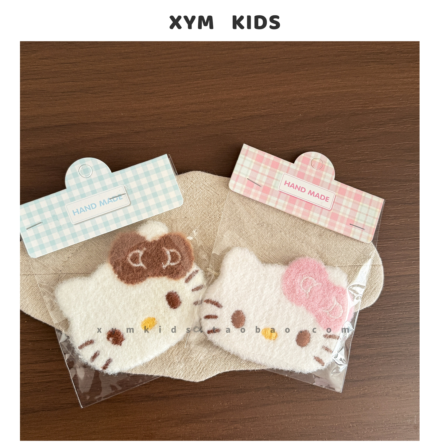 KT猫咪魔术贴宝宝刘海发饰