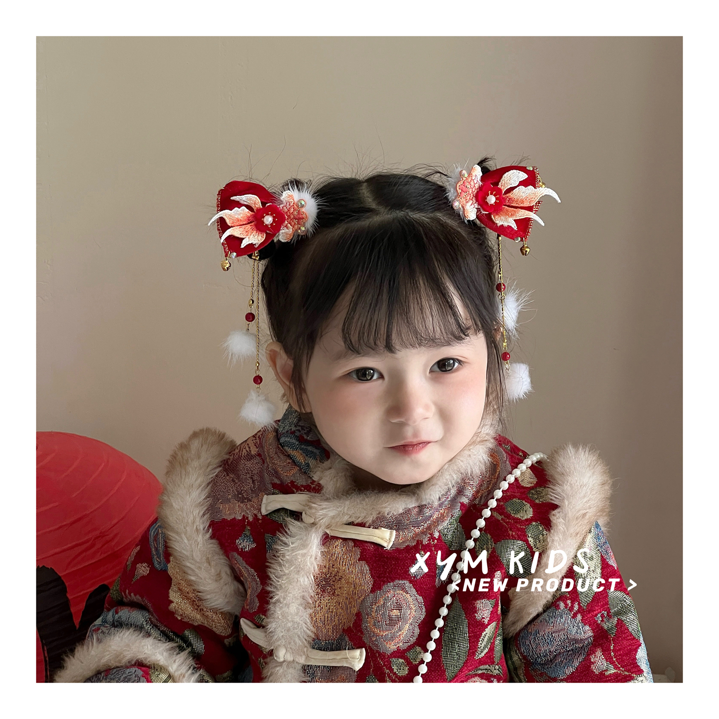 锦鲤宝宝~新中式过年儿童发饰