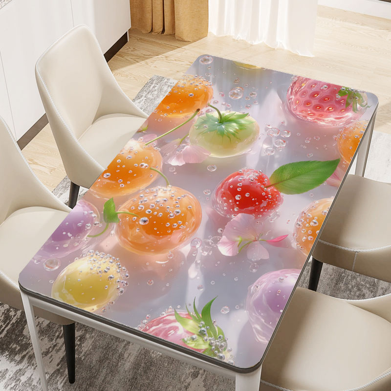 3D立体水果防水防油加厚桌布