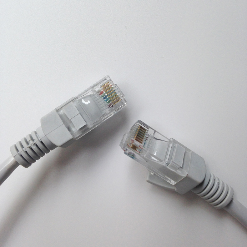 成品网线 机制成型电脑网络跳线 ADSL宽带连接线RJ45灰白色 10米