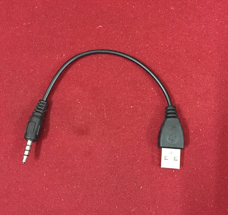 汽车转usb公 车用音频线 USB转3.5mm转接线 车载音响aux连接线