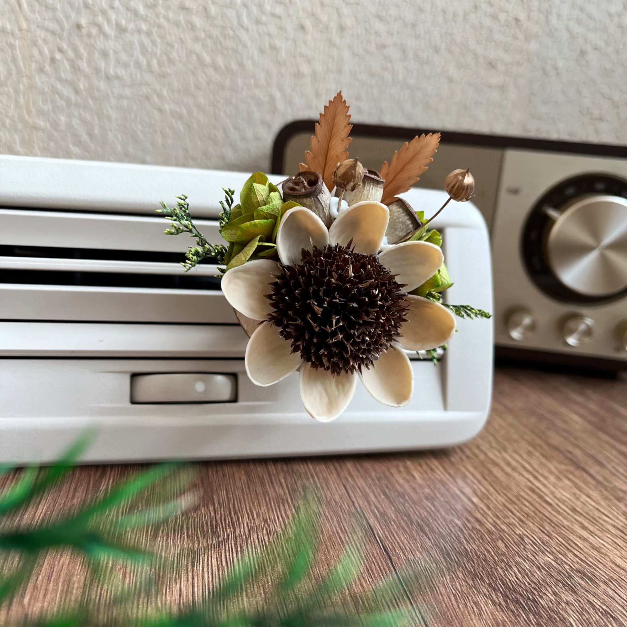 DIY干花车载出风口香薰
