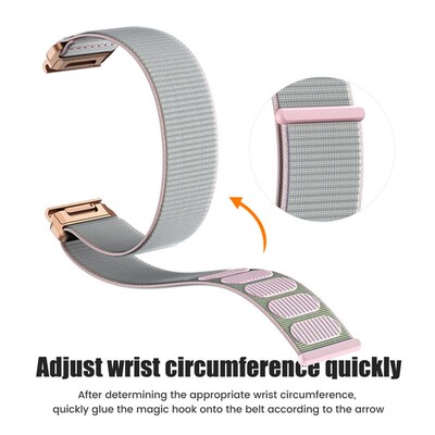 适配佳明fenix5S飞耐时尼龙腕带fenix8/6S/7S-43mm编织快拆表带