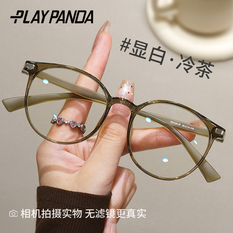 超轻近视眼镜女可配度数图片