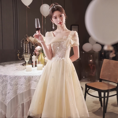生日宴会艺考礼服大方气质仙女裙