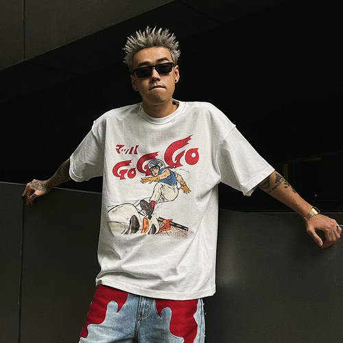 commas短袖美式街头男女T恤