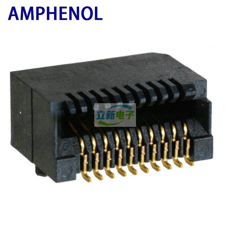AMPHENOL安费诺 UE76-A20-2000T 10G SFP+ 20pin 0.8mm镀金SMT