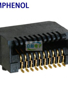 AMPHENOL安费诺 UE76-A20-2000T 10G SFP+ 20pin 0.8mm镀金SMT