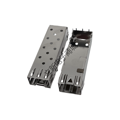 SFP光纤模块SFP笼子连接器焊接式无月牙1*1 CAGE 单口屏蔽罩外壳