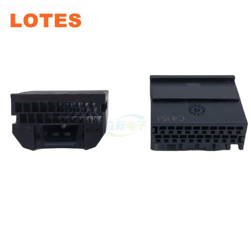 LOTES AAUS01AS0-020K01储能连接器汽车BMS母座塑料成品20PIN黑色