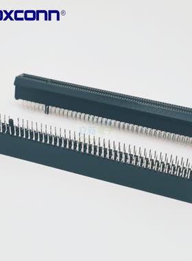 富士康2EG08237-D2D显卡插槽164PIN 3.56MM脚长PCI-E 16X直插黑色