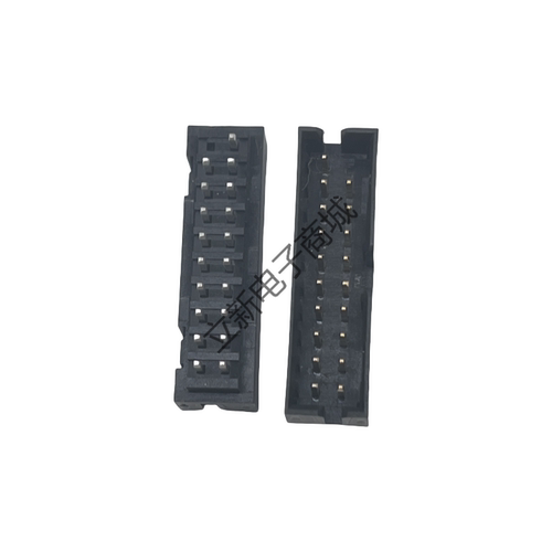 JTAG插座排线排座双排排针20PIN 缺1PIN简易牛角座19PIN连接器