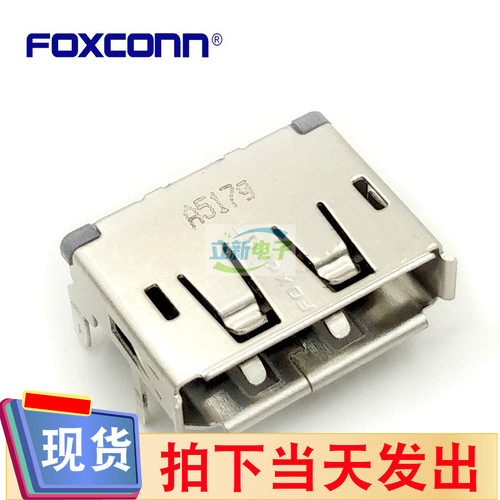 Foxconn/富士康3VD11203-D7AB-4H DP母座20P高清视频传输双排插座