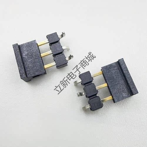 3P双排立式针座 1*3Ppin 贴片排针 立贴排针  2.54MM镀金带盖贴针