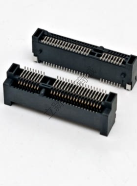 MINI PCI 52P H-6.8mm SMT贴片黑色插座 msata连接器笔记本网卡槽