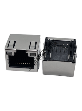 FOXCONN JMP1N05-RA0S5-4F 单口RJ45带灯不带滤波器8PIN网络接口