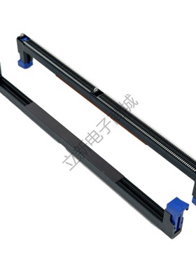 AH58893-T2B30-2F DDR4内存插槽 288Pin 立式贴片SMT式  黑体蓝耳