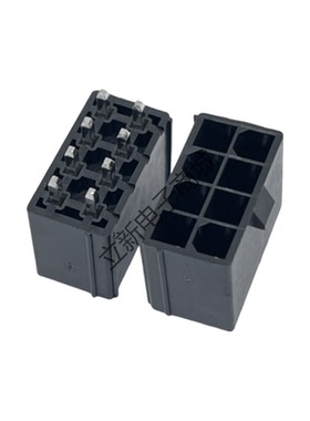 ATX 2X4 8PIN 立式黑色实心针 电源插座电脑主板 间距4.2MM针座