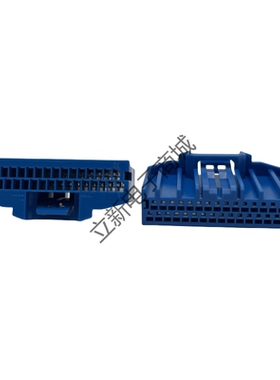 LOTES AAUS01CS0-032K01 32PIN插头 汽车连接器 蓝色线速护套