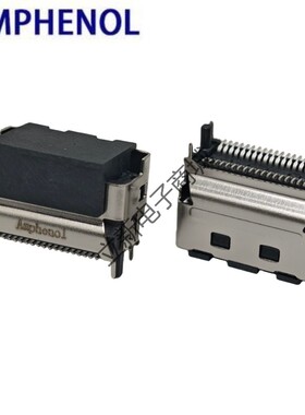 安费诺原装G97V21312HR  38Pin 4X立式贴片母座 MCIO高速连接器