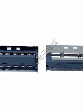 富士康SFF-8654 SlimSAS 高速存储连接器74P 8X SMT卧式硬盘接口