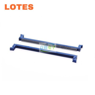 LOTES ADDR0170连接器DDR4服务器四代内存插槽3.5脚长蓝主体蓝耳