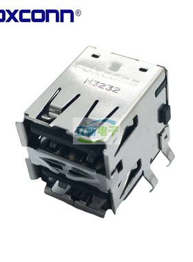 Foxconn/富士康 UB11123-8FD3-4F 双层USB2.0 8PIN 黑色接口母座