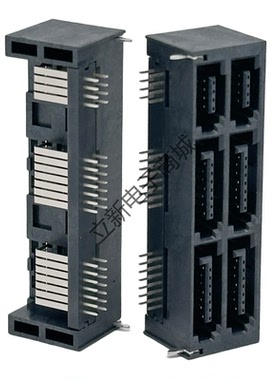 Foxconn/富士康 LP17367-L00D-4H SATA 2*2 14P+14P 双层母座