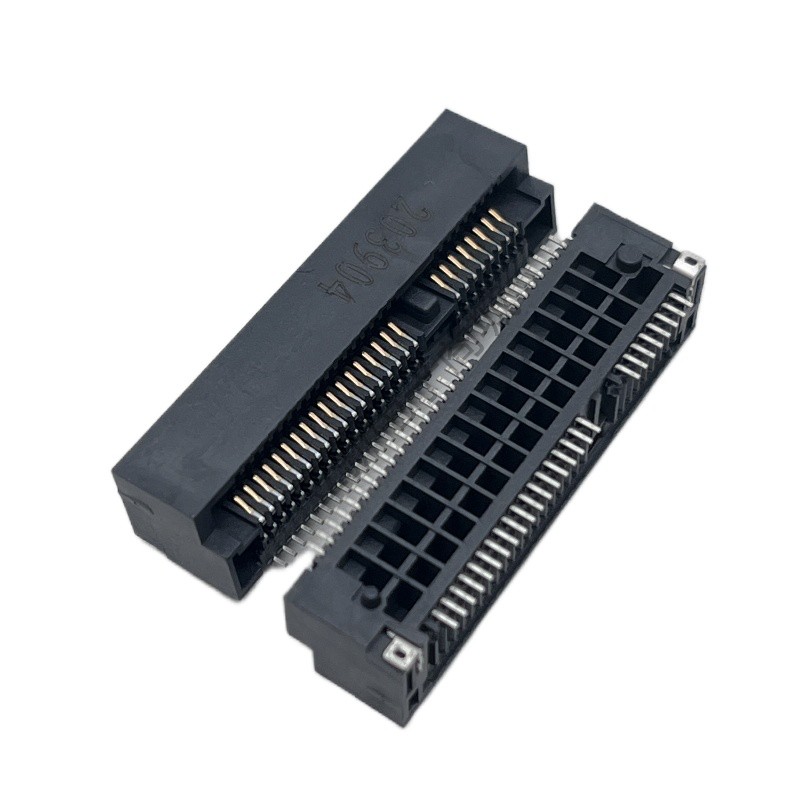 LOTES MINI PCIE高6.7H卡座 msata连接器插槽52PIN 0.8间距接插件