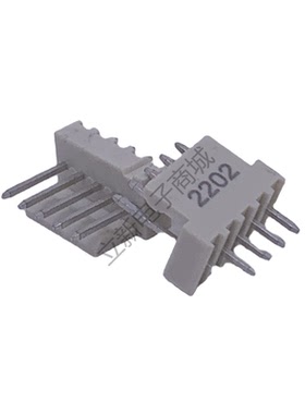 5pin 风扇座子白色2.54间距直针座DIP1*5P 180度立式直针KF2510