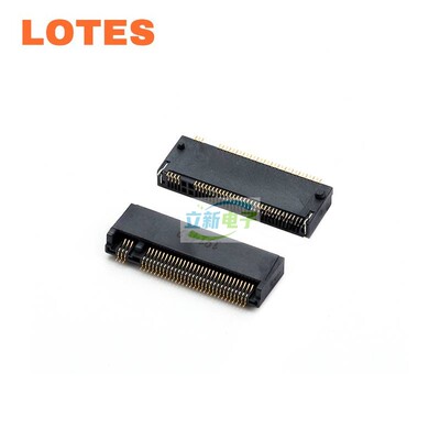 LOTES APCI0370 M.2无线网卡接口 A-KEY 67PIN H=3.2 WLAN连接器