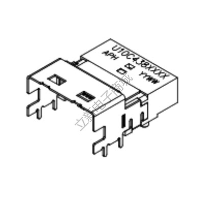 Amphenol/安费诺 U10C438240T SFF-8654 4X卧式母座SlimSAS