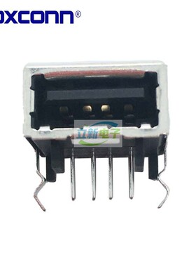 Foxconn/富士康UB1113C-K1-4F 尾插USB2.0 A型母座不卷边 4P全包